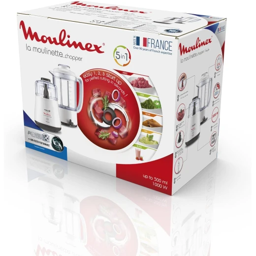 Moulinex La Moulinette Chopper With Blender, 1000 Watt, White - Dpa241 - MOULINEX - Image 5