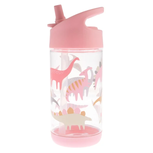 Stephen Joseph, Kids Flip Top Water Bottle PINK DINO Stephen Joseph, Kids Flip Top Water Bottle PINK DINO