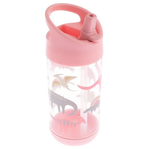 Stephen Joseph, Kids Flip Top Water Bottle PINK DINO - Stephen Joseph - Image 3