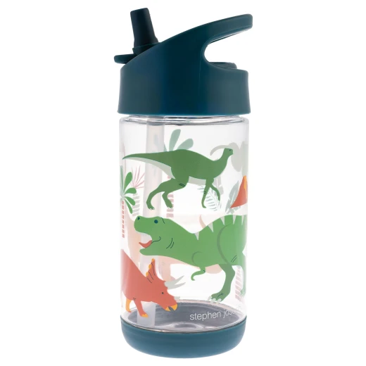 Stephen Joseph, Kids Flip Top Water Bottle Blue Dino - Stephen Joseph - Image 3