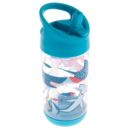 Stephen Joseph, Kids Flip Top Water Bottle SHARK - Stephen Joseph - Image 2