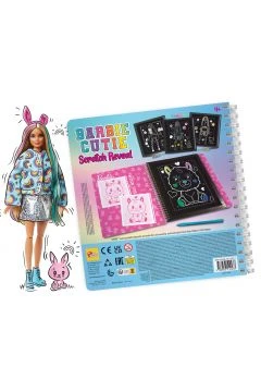 Barbie Cutie Scratch Reveal Sketch Book Set Vibrant Rainbow Colors with Glitter and Gold Finishes for Girls - Barbie - Image 3