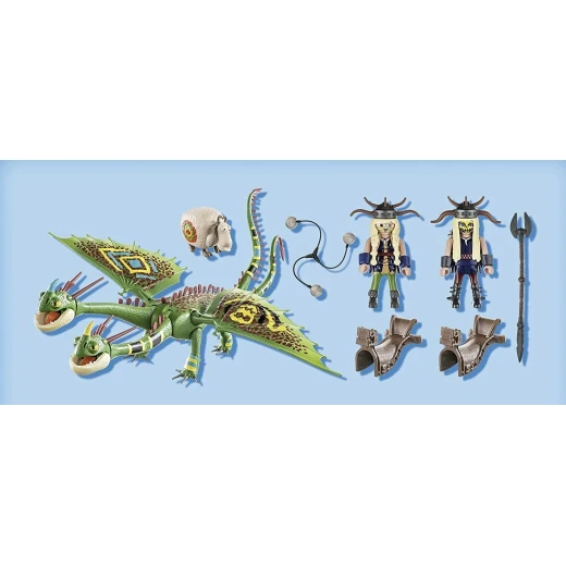 Playmobil Dreamworks Dragon Racing: Ruffnut And Tuffnut With Barf And Belch - Playmobil - Image 2