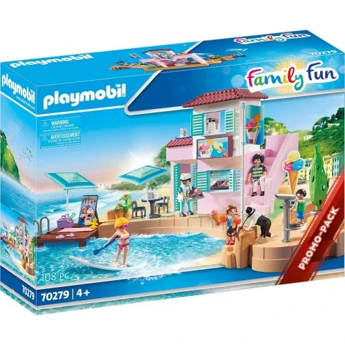 متجر بلاي موبيل ووترفرونت للآيس كريم، للأطفال من عمر 4 سنوات فما فوق متجر بلاي موبيل ووترفرونت للآيس كريم، للأطفال من عمر 4 سنوات فما فوق
