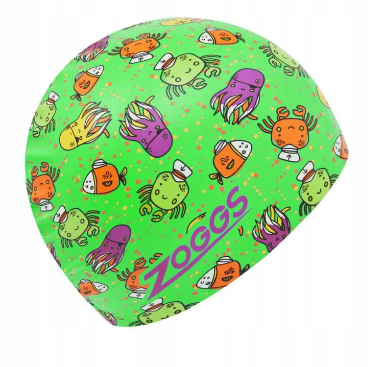 Zoggs Sea Life printed silicone swimming cap for adults - Zoggs