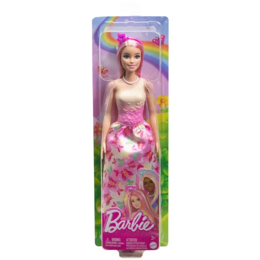 Barbie Royal Doll with Pink and Blonde Hair, Butterfly Print Skirt, Accessories, and 2024 Release, A Touch of Magic Fantasy Doll, Ages 3+ - Barbie - Image 2