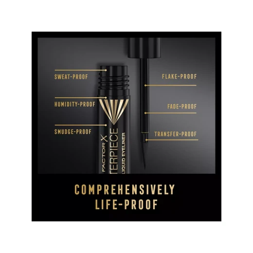 Max Factor Masterpiece Waterproof Matte Liquid Eyeliner Black Long Lasting Precision Makeup - Max Factor - Image 3