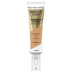 Max Factor Miracle Pure Radiant Complexion Foundation SPF 30 Golden 75 Makeup 30ml Flawless Finish