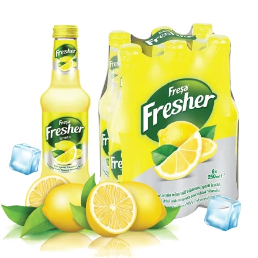 Fresher Natural Sparkling Lemon 200ml Pack of 6 Fresher Natural Sparkling Lemon 200ml Pack of 6