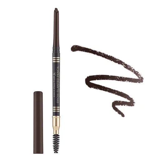 MAX FACTOR Black Brown Brow Slanted Pencil with Spoolie Brush for Defined Eyebrows Makeup Long Lasting 1 Count MAX FACTOR Black Brown Brow Slanted Pencil with Spoolie Brush for Defined Eyebrows Makeup Long Lasting 1 Count