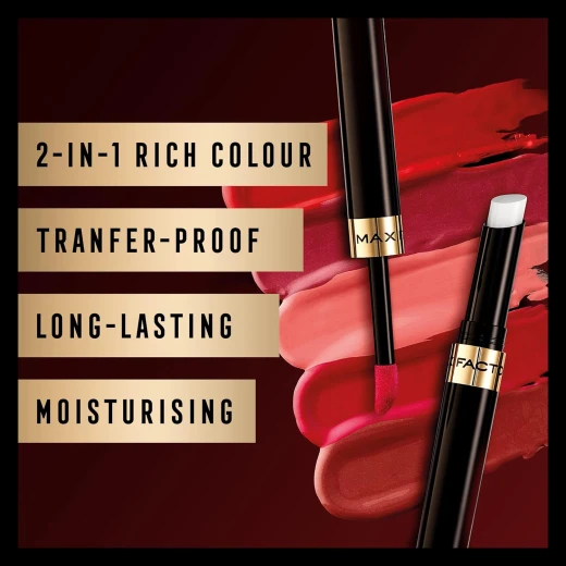 Max Factor Lipfinity Pearly Nude Matte Lipstick Long Lasting Wear Makeup for Vibrant Lips - Max Factor - Image 2