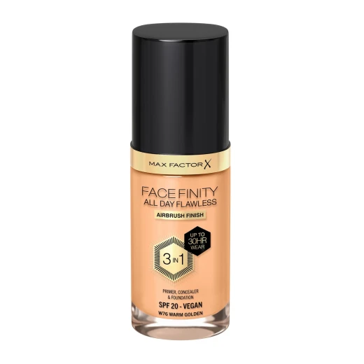 Max Factor Facefinity 3 in 1 Foundation Warm Golden Flawless Coverage Makeup 30ml