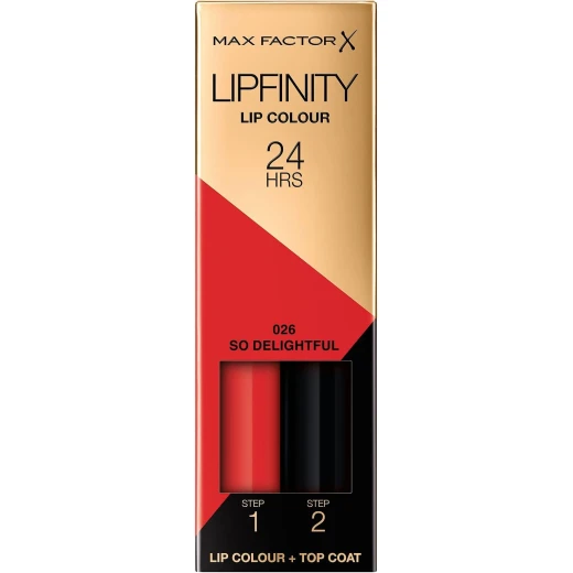 Max Factor Lipfinity Long-Lasting Two Step Lipstick 26 So Deli Delightful Max Factor Lipfinity Long-Lasting Two Step Lipstick 26 So Deli Delightful