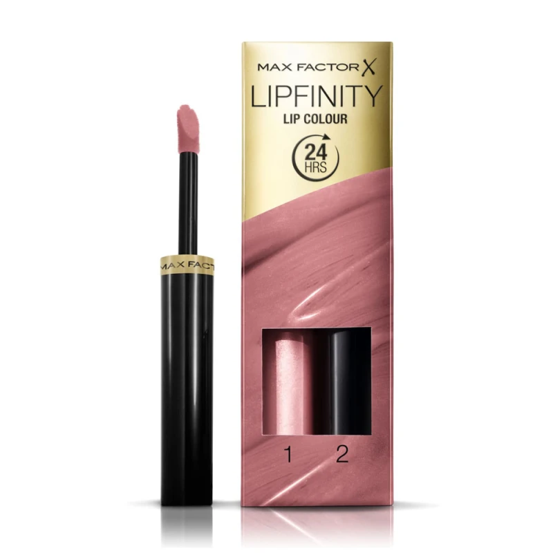 Max Factor Lipfinity Pearly Nude Long Lasting Lipstick Two Step Formula Everyday Wear Makeup - Max Factor