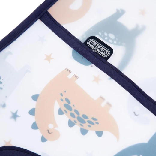 BabyJem Double Sided Resistant Bib DINOSAUR Blue - BabyJem - Image 3