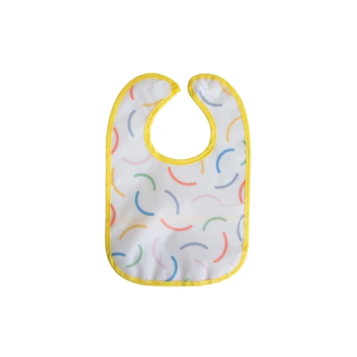 BabyJem Double Sided Resistant Bib SmileyFace Yellow - BabyJem - Image 2