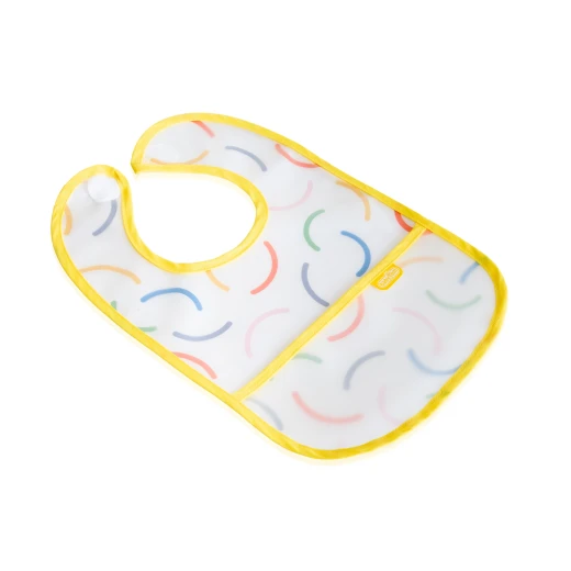 BabyJem Double Sided Resistant Bib SmileyFace Yellow - BabyJem - Image 3