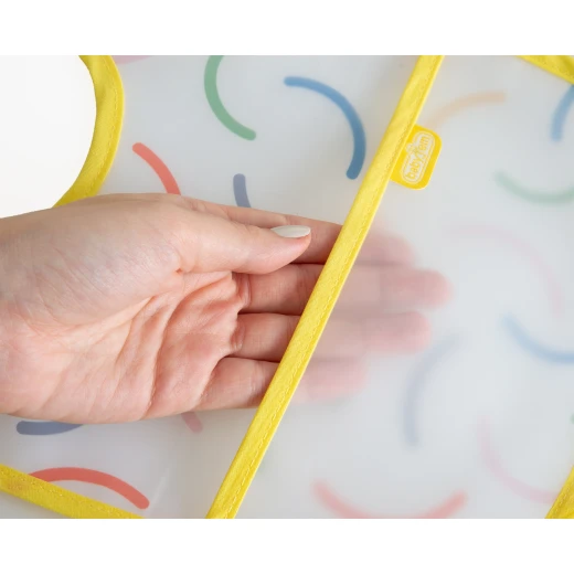 BabyJem Double Sided Resistant Bib SmileyFace Yellow - BabyJem - Image 4