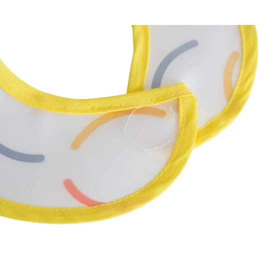 BabyJem Double Sided Resistant Bib SmileyFace Yellow - BabyJem - Image 5