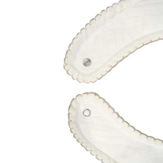 BabyJem Muslin Bib PLAIN, Ecru - BabyJem - Image 2