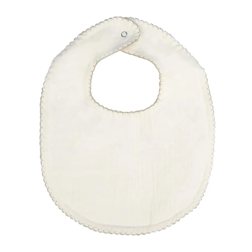 BabyJem Muslin Bib PLAIN, Ecru - BabyJem - Image 3