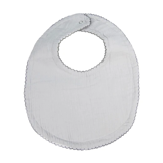 BabyJem Muslin Bib PLAIN, Grey - BabyJem - Image 2