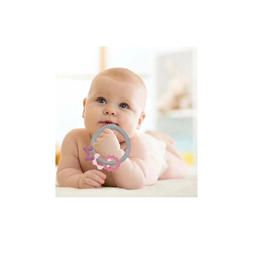 Babyjem Silicone Ring Baby Teether – Blue - BabyJem - Image 2