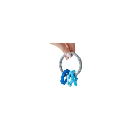 Babyjem Silicone Ring Baby Teether – Blue - BabyJem - Image 3