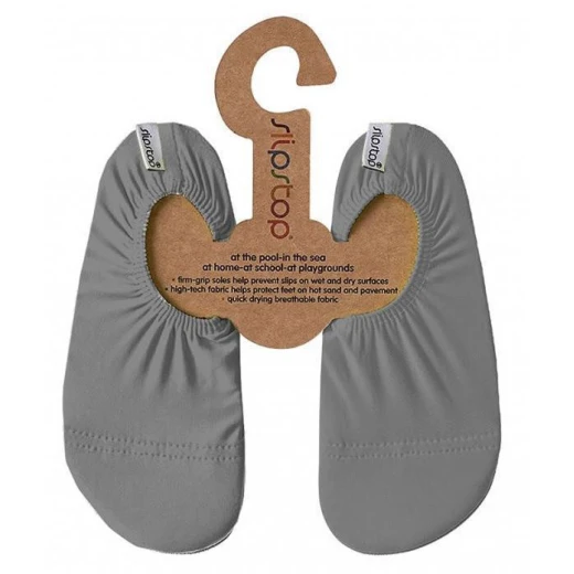 Slipstop Grey Junior Children's Anti-Slip Slippers INF 18-20 Slipstop Grey Junior Children's Anti-Slip Slippers INF 18-20