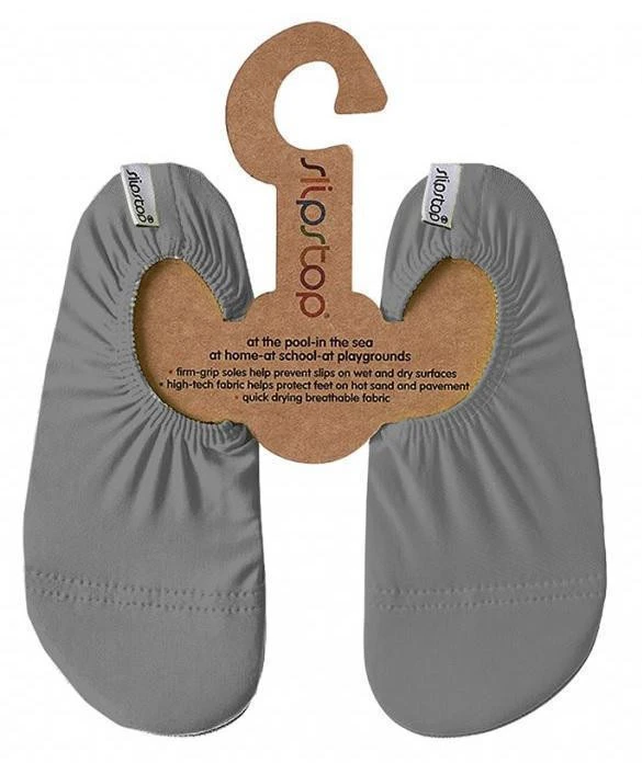 Slipstop Grey Junior Children's Anti-Slip Slippers INF 18-20 - Slipstop