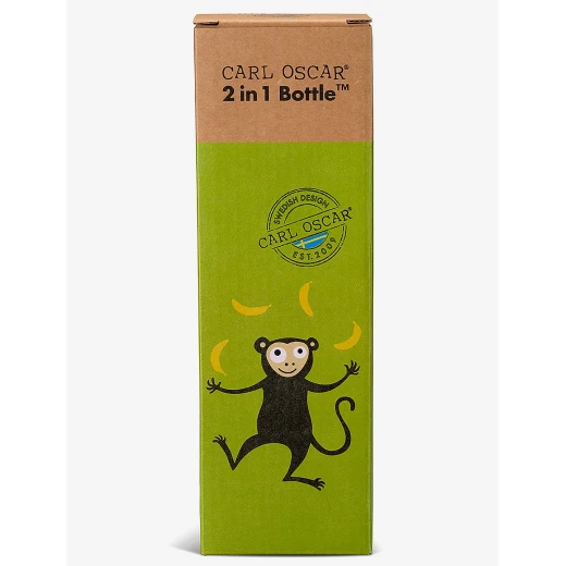 Carl Oscar 2 in 1 bottle, drinking bottle with food cup and spout for children - Carl Oscar - Image 2