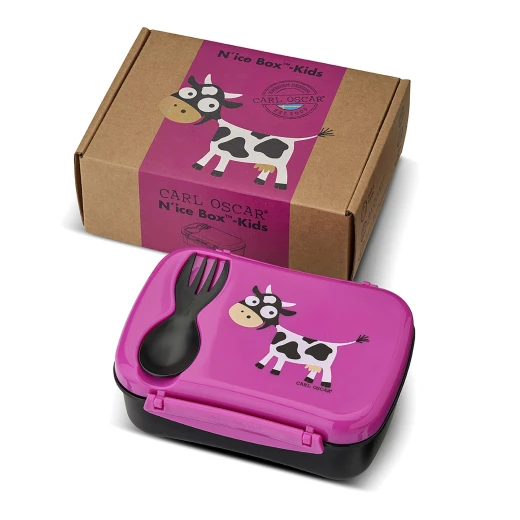 Carl Oscar N'ice Box - Lunch box with cooling element for children - Purple-Cow - 17 x 12.5 x 6.3 cm Carl Oscar N'ice Box - Lunch box with cooling element for children - Purple-Cow - 17 x 12.5 x 6.3 cm