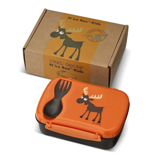 Carl Oscar N'ice Box - Lunch box with cooling element for children - Orange-Moose - 17 x 12.5 x 6.3 cm Carl Oscar N'ice Box - Lunch box with cooling element for children - Orange-Moose - 17 x 12.5 x 6.3 cm