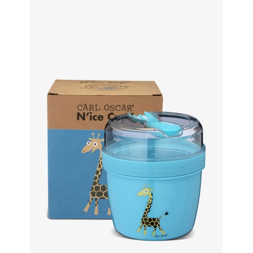 Carl Oscar N'ice Cup™ Snack container with cooling element - 0.5 L - Including Cutlery -Turquoise Carl Oscar N'ice Cup™ Snack container with cooling element - 0.5 L - Including Cutlery -Turquoise