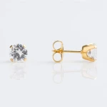 STUDEX Sensitive Princess Cut Cubic Zirconia Stud Earrings - Studex