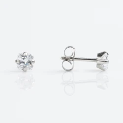 STUDEX Sensitive Princess Cut Stud Earrings, 4mm