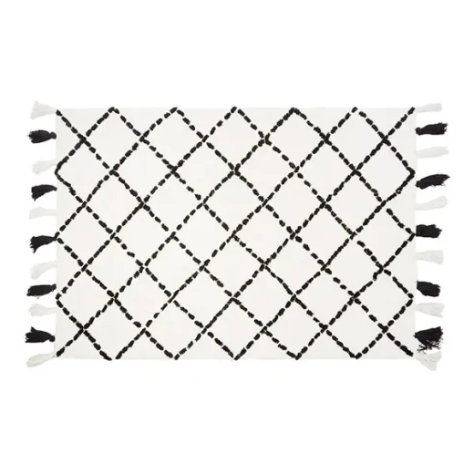 Aratextil Carpet Cotton Tanger 140x200 Black/Crema Aratextil Carpet Cotton Tanger 140x200 Black/Crema