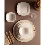 Madame Coco Noya 24 Piece Dinner Set for 6 People - White - Madame COCO