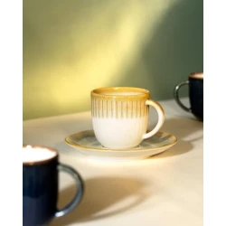 Madame Coco Hiver Coffee Cup Set for 6 People - Cream/Earth