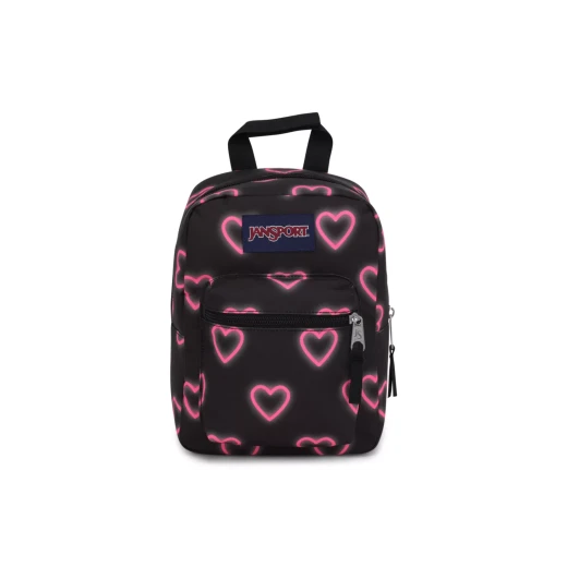 JanSport Big Break Lunch Bag, Happy Hearts Black JanSport Big Break Lunch Bag, Happy Hearts Black