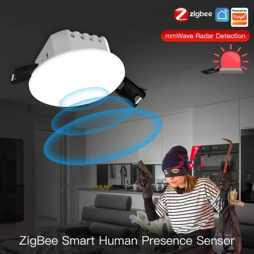 Moes Zigbee/ Wifi Smart Human Presence Detector PIR mm Wave Radar Detection Sensor Ceiling Mount - MOES - Image 4