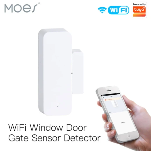 Moes WiFi Gate Magnetic Sensor; With Battery Moes WiFi Gate Magnetic Sensor; With Battery