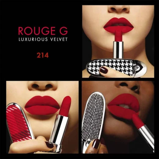 Guerlain Rouge G Luxurious Velvet Matte Lipstick - 214 Flame Red - Guerlain - Image 3