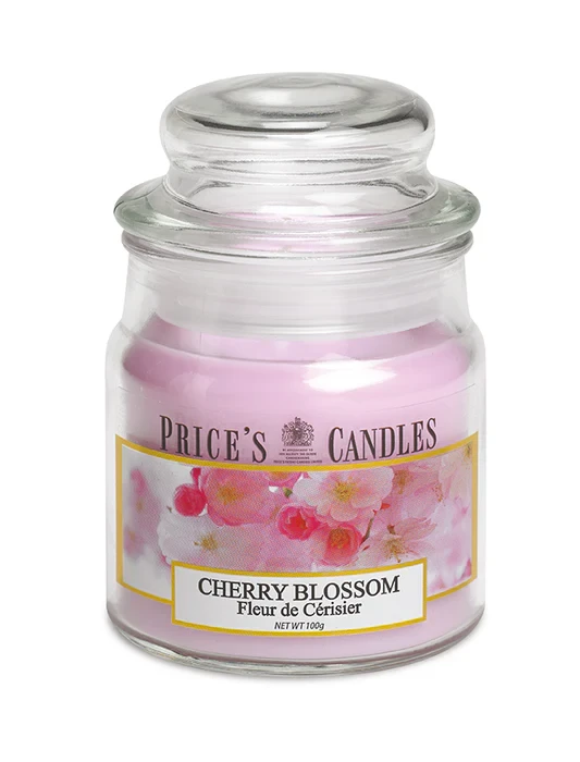 Price's  Medium Candle Jar with Lid - Cherry Blossom - Price's
