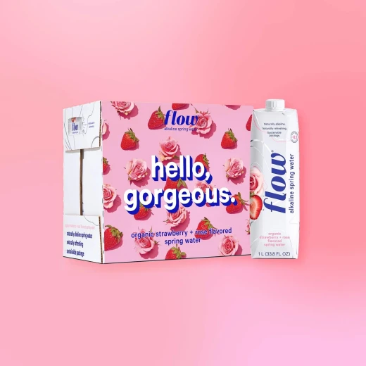 Flow Strawberry + Rose Alkaline Spring Water - Flow - Image 2