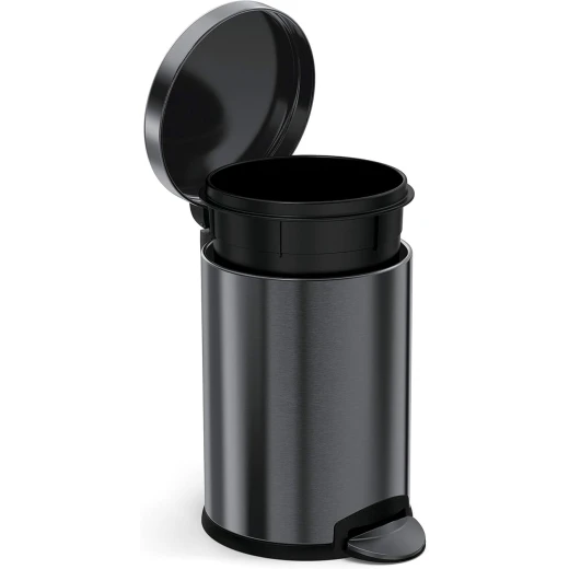 Simplehuman Steel Bin Rectangular w/liner pocket 55L WHITE - Simplehuman - Image 2