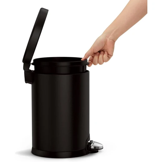 Simplehuman Steel Bin Rectangular w/liner pocket 55L WHITE - Simplehuman - Image 2