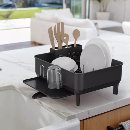 Simplehuman Steel Frame Dish Rack COMPACT Black - Simplehuman - Image 2