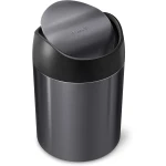 simplehuman 1.5 Liter / 0.4 Gallon Countertop Trash Can,  Stainless Steel - Simplehuman