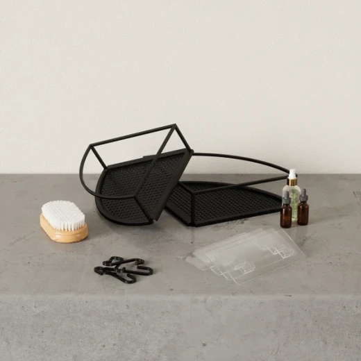 Umbra Corner Shelf Cubiko Black Set of 2 - Umbra - Image 4